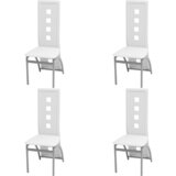 Maison Chic Jedilni stoli - Vzorci stoli 4 kosi belo umetno usnje A653, (22031872) | Shoptok.si