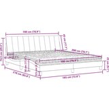 vidaXL Krevet s madracem plavi 180x200 cm baršunasti | shoptok.hr