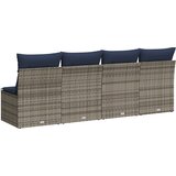  Vrtni kauč s jastukom Siva 220 x 62 x 69 cm poliratan | shoptok.hr