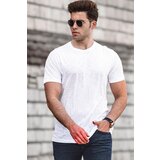Madmext Men's White Basic T-Shirt 5268 Cene
