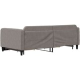 vidaXL Dnevni krevet na razvlačenje smeđesivi 100 x 200 cm od tkanine | shoptok.hr