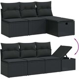  8-dijelni set vrtnih sofa od poliratana s jastucima crni | shoptok.hr
