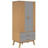  Ormar OLDEN sivo-smeđi 76,5 x 53 x 172 cm od masivne borovine | shoptok.hr