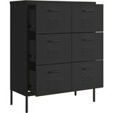 vidaXL Ladičar crni 80 x 35 x 101,5 cm čelični | shoptok.hr