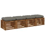  Jastučići za sjedenje VIANEN 4 kom. 100% poliester Siva - Siva 45 x 45 x 12 cm | shoptok.hr
