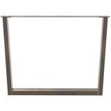  noge jedilne mize v-oblika 2 kosa naravno jeklo 100x(72-73,3)cm, (21828259) | Shoptok.si