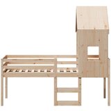 vidaXL Visoki krevet s krovom 90 x 200 cm od masivne borovine | shoptok.hr