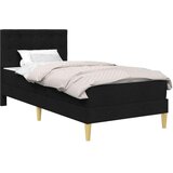  Okvir kreveta s madracem s uzglavljem Crna 90 x 200 cm tkanina - Crna 90 x 200 cm | shoptok.hr