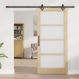 vidaXL klizna vrata s kompletnim setom hardvera 93x202 cm od čvrstog borovog drveta | shoptok.hr