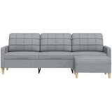  Trosjed s tabureom svjetlosivi 210 cm od tkanine | shoptok.hr