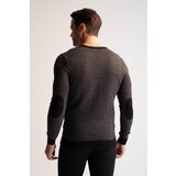 Defacto Slim Fit Crew Neck Patched Sleeve Detailed Knitwear Sweater R1110az22wn Cene