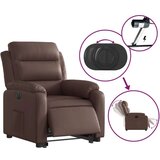  Električni naslanjač s funkcijo vstajanja rjavo umetno usnje, (20927103) | Shoptok.si
