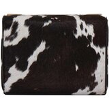  Klupa 40 x 30 x 45 cm Prava koža Crna i bijela | shoptok.hr