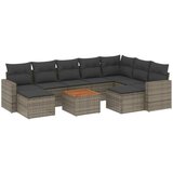 Maison Chic Seti vrtnega pohištva - Vrtna garnitura - Vrtni pohištvo set 10-delna z blazinami siv poli ratan, (21816287) | Shoptok.si