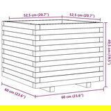 Vrtna sadilica bijela 60x60x49 5 cm od masivne borovine | shoptok.hr