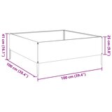  Povišena vrtna gredica 100x100x25 cm nehrđajući čelik | shoptok.hr
