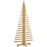 vidaXL Leseno božično drevo z stojalom Rjava 150 cm Trdna borovina | Shoptok.si