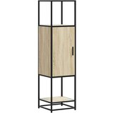 vidaXL Visoka omara sonoma hrast 35,5x35x139 cm inž. les in kovina | Shoptok.si