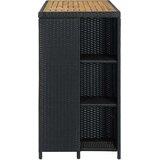  Barska miza s stojalom za shranjevanje črna 120x60x110 cm, (20713867) | Shoptok.si