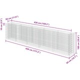  Gabionska sadilica od pocinčanog čelika 450 x 50 x 100 cm | Eponuda.ba
