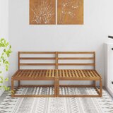  2 Komad Srednja sofa za van Čvrsto drvo akacije Prirodna - Prirodna 2x srednja | shoptok.hr