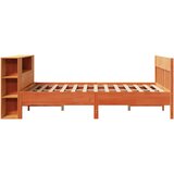  Knjižna postelja brez vzmetnice vošč. rjava 150x200 cm borovina, (21611924) | Shoptok.si