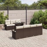  8-dijelni Vrtni Sofa Set s Jastučićima Smeđa Poli Ratan | shoptok.hr