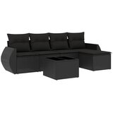  The Living Store Vrtna sedežna garnitura 6-delna z blazinami črna poli ratan - Vrtna Sedežna Garniture, (21461912) | Shoptok.si
