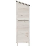  Vrtna Šupa s krovom Bijela 106 x 56 x 176,5 cm Čvrsto drvo jele | shoptok.hr