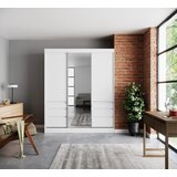 ADRK Klizni ormar s ogledalom HAIDAR 180 cm - BIJELA | shoptok.hr