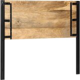 vidaXL Naglavna deska 120 cm trden mangov les in železo | Shoptok.si
