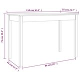  Blagovaonski stol voštano smeđi 110x55x75 cm masivna borovina | shoptok.hr