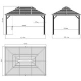  SOJAG - Aluminijski premium paviljon »Mykonos« - 299x425x292 cm - 12 71 m² | shoptok.hr