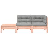  Vrtna sofa s jastucima i tabureom od masivnog drva duglazije | shoptok.hr