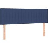 vidaXL Box spring postelja z vzmetnico moder 140x190 cm blag | Shoptok.si