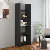 Ormarić za knjige visoki sjaj sivi 60 x 35 x 180 cm od iverice