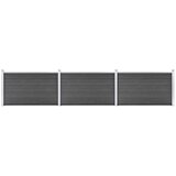 vidaXL komplet ograjnih panelov wpc 526x105 cm črn | Shoptok.si