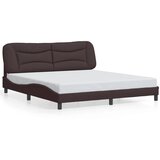 Maison Chic Posteljni okvir - Dvoposteljna postelja - Zakonska postelja brez vzmetnice temno rjav 180x200 cm blago-J4324, (21764852) | Shoptok.si