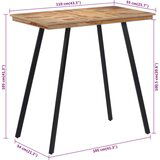  Barska miza 110x55x105 cm trdna tikovina | Shoptok.si