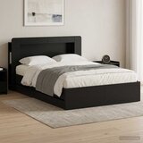  Okvir kreveta s pohranom Crna 150 x 200 cm Konstruirano drvo | Eponuda.ba