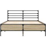  Okvir kreveta boja hrasta 120x200 cm konstruirano drvo i metal | shoptok.hr