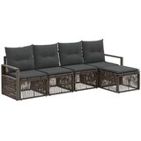  Sjedeća garnitura za vrt 4 kom. Siva poliratan 61 x 62 x 70 cm | shoptok.hr