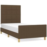  Okvir za krevet bez madraca tamnosmeđi 100x200 cm od tkanine | shoptok.hr