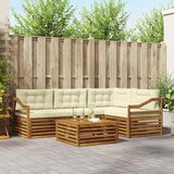  Set vanjskih sofa 5 kom. Prirodna i krem | shoptok.hr
