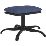 The Living Store Stolček za noge moder 60x60x36 cm blago in umetno usnje - Stolček Za Noge, (21420260) | Shoptok.si