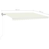  Automatska tenda sa senzorom za vjetar LED 400x300 cm krem | shoptok.hr