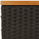  Vrtni stol crni 70 x 70 x 25 cm od ratana i bagremovog drva | shoptok.hr