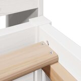 vidaXL Posteljni okvir brez vzmetnice bel 75x190 cm trdna borovina | Shoptok.si