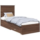  Krevetna konstrukcija Smeđi hrast i srebrna 70 x 190 cm | shoptok.hr