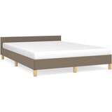 The Living Store Posteljni okvir brez vzmetnice taupe 140x190 cm blago - Posteljni Okvir Z Vzglavjem, (21524408) | Shoptok.si